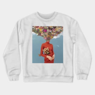 Flower Girl Collage Art Crewneck Sweatshirt